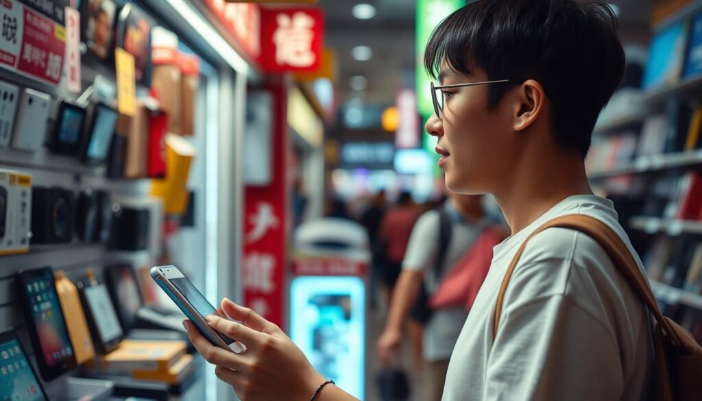 生成圖片：香港人使用借錢購買電子產品