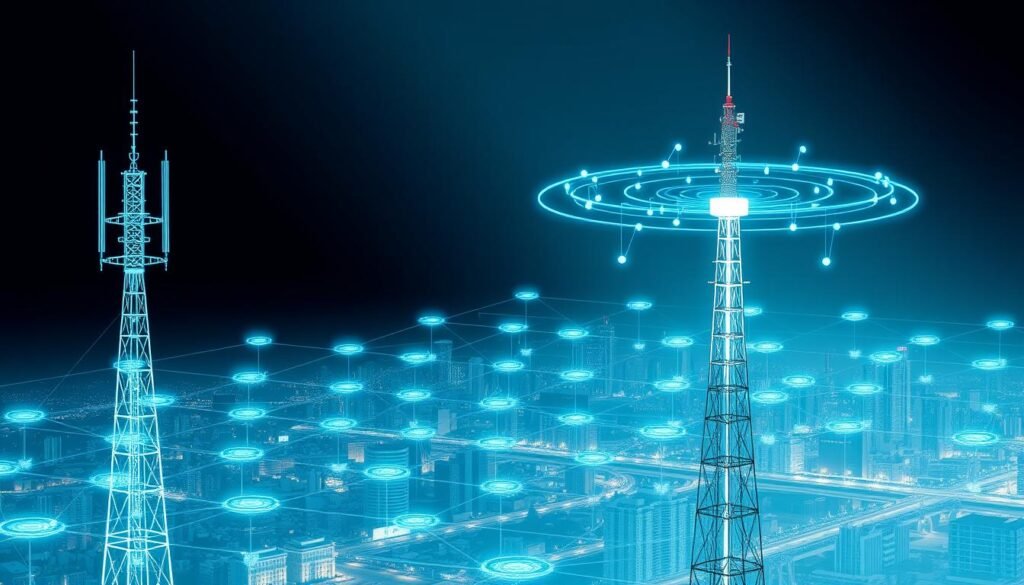 5G寬頻技術示意圖